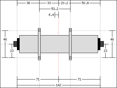 DT Swiss 350 142mm Rear hub dimensions | Freespoke